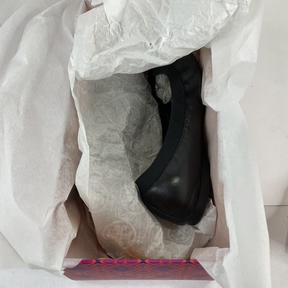 Tory Burch Shoes Womens Size 7.5 Black Caroline Mestico Slipper Soft Calf Flat - Picture 14 of 16